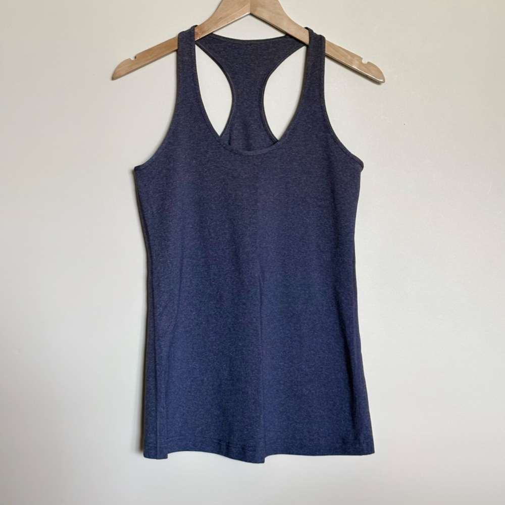 Lululemon - Cool Racerback Tank in Heathered Deep Navy | Large